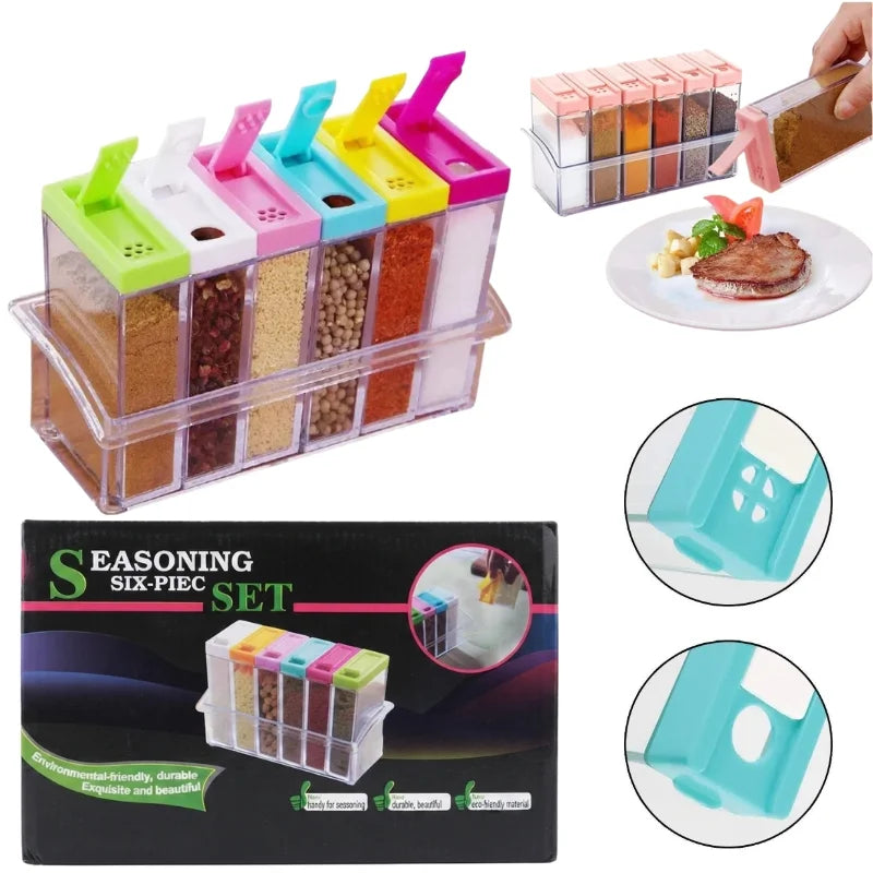 Spice Jars Dispenser & Masala Rack