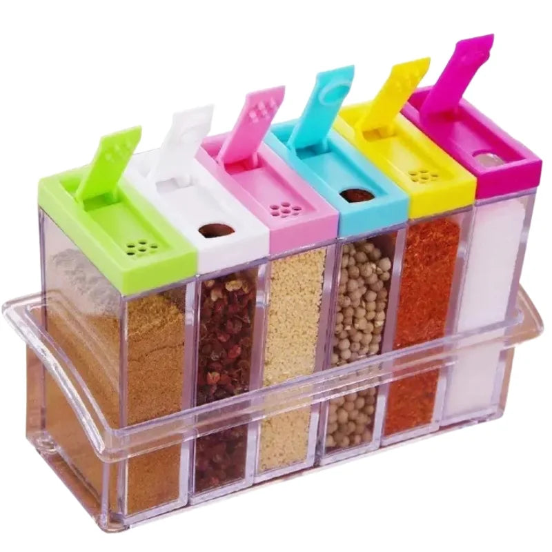 Spice Jars Dispenser & Masala Rack