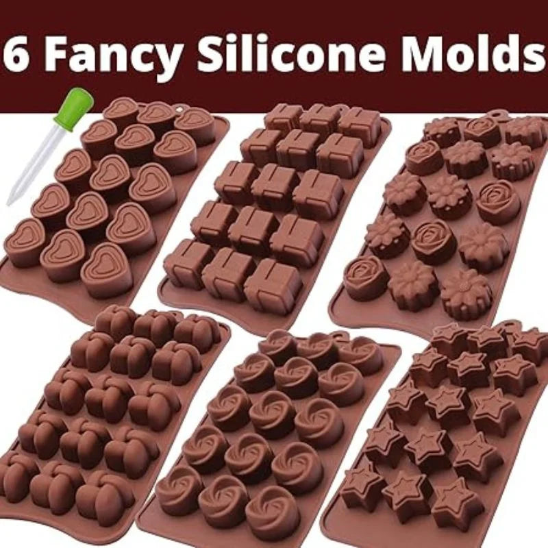 Silicone Chocolate Molds – Non-Stick Candy & Cake Making Molds for Kids & Adults