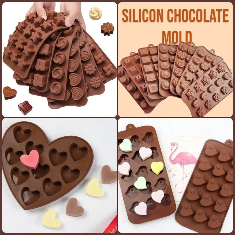 Silicone Chocolate Molds – Non-Stick Candy & Cake Making Molds for Kids & Adults