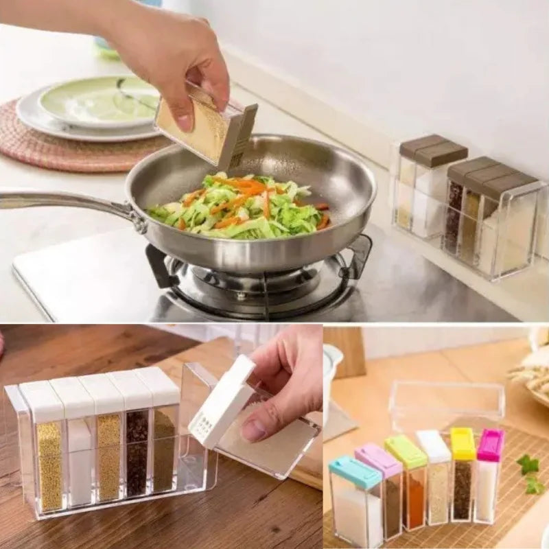 Spice Jars Dispenser & Masala Rack